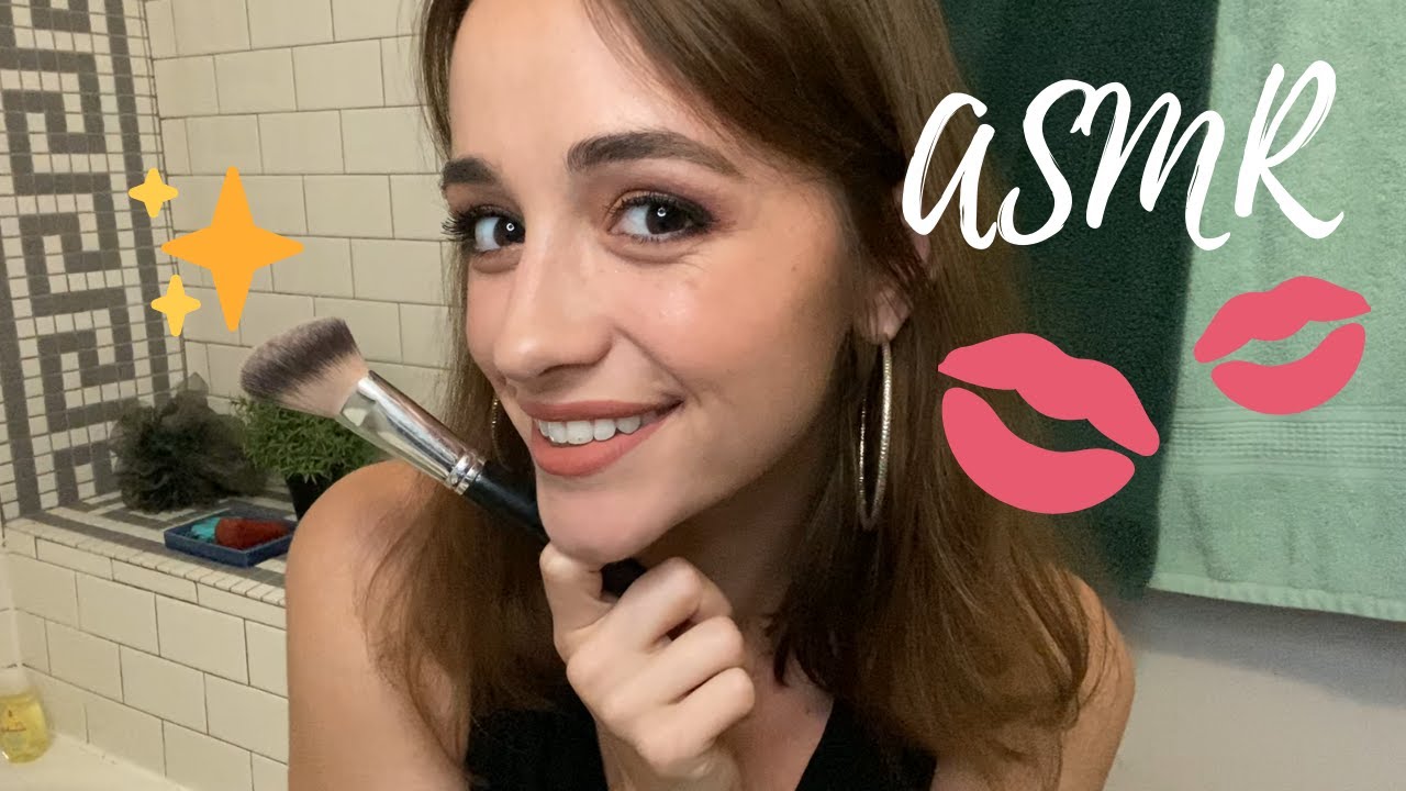 ASMR Roleplay | Gossipy friend does your makeup for a Night Out✨💋 • Gum Chewing • Personal Attention