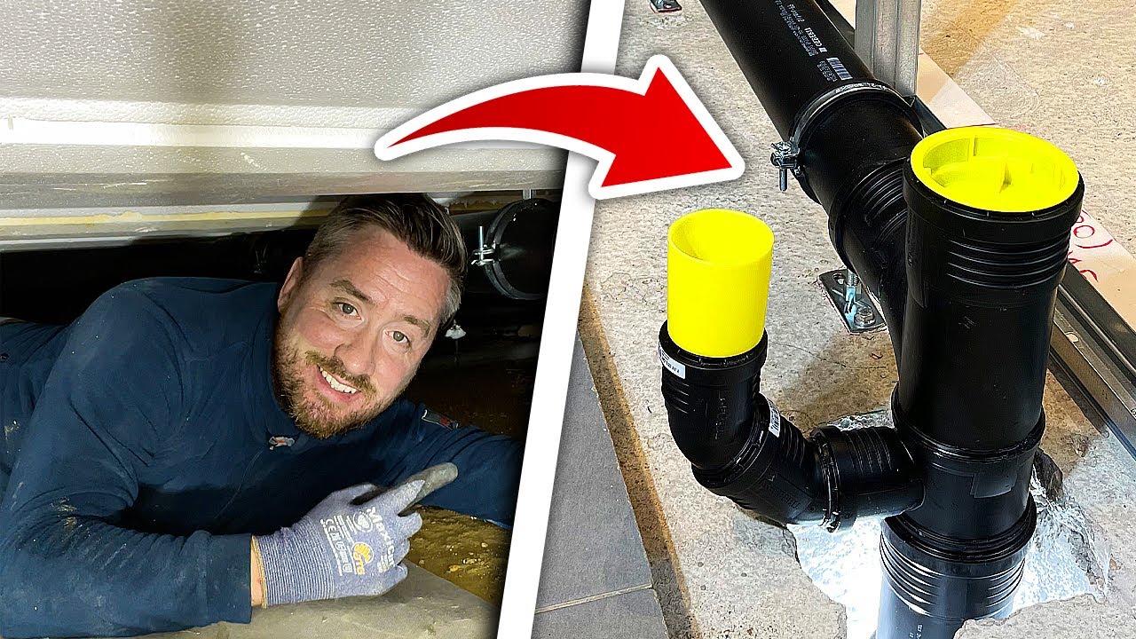 POSE DES EVACUATIONS SANS COLLE DANS LE VIDE SANITAIRE ! (Projet rénovation salle de bains - EP 18)