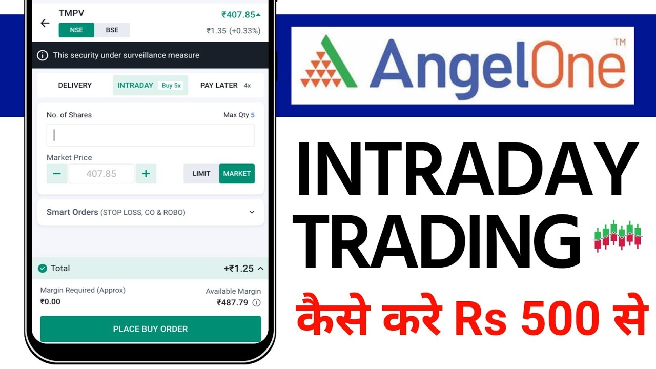 Angel One Intraday Trading Kaise Kare | intraday trading for beginners | angel one trading tutorial