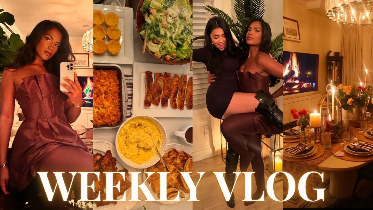 WEEKLY VLOG ♡ (cooking a holiday FEAST, singing competition, GRWM, party hosting, oh we're so back.)