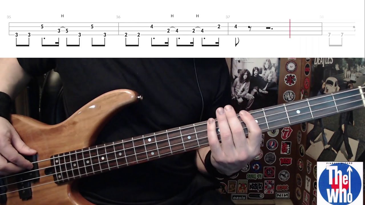 Pinball Wizard by The Who - Bass Cover with Tabs Play-Along