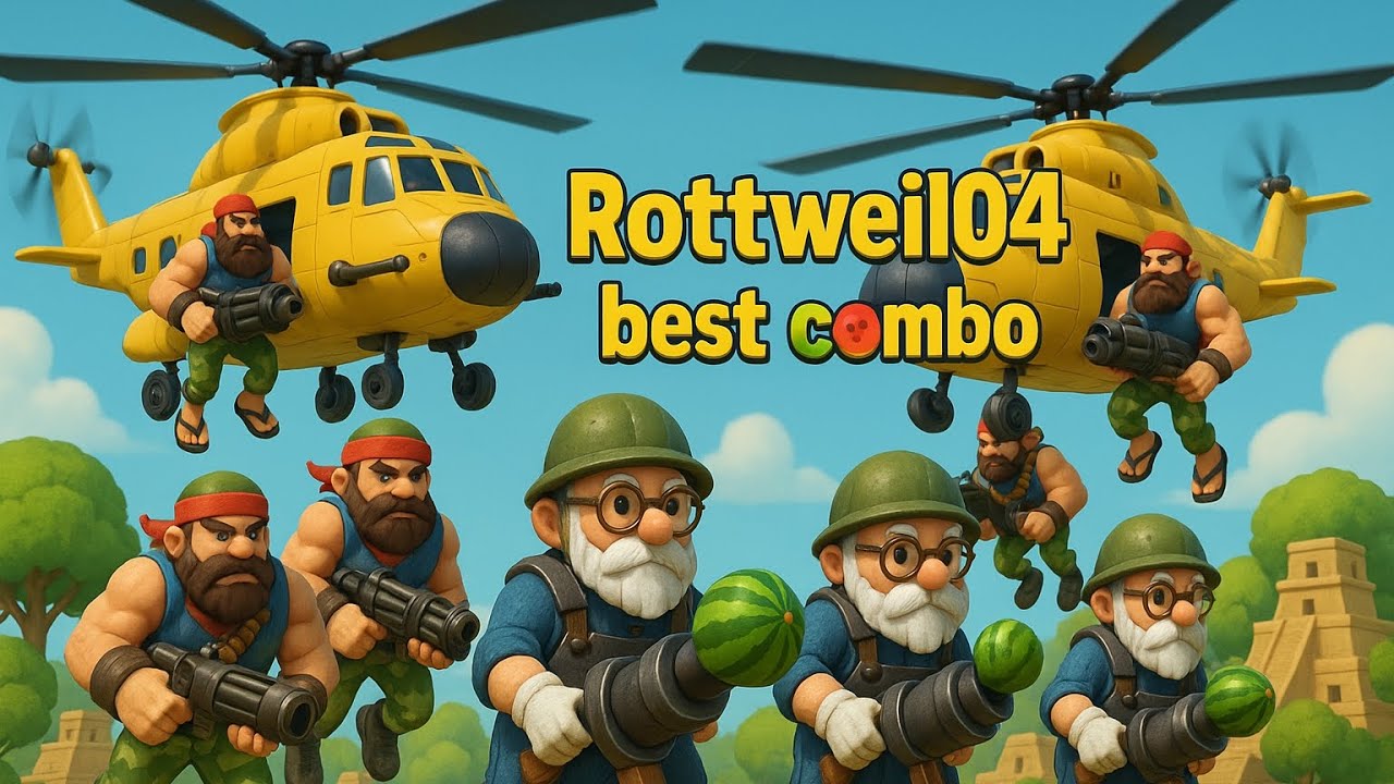 Boom beach Heavy choppa & Melon bombardier best combo