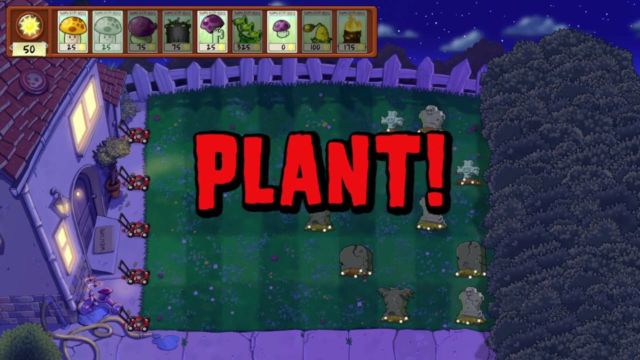 Plants Vs Zombies Replanted | Survival: Night (Hard)