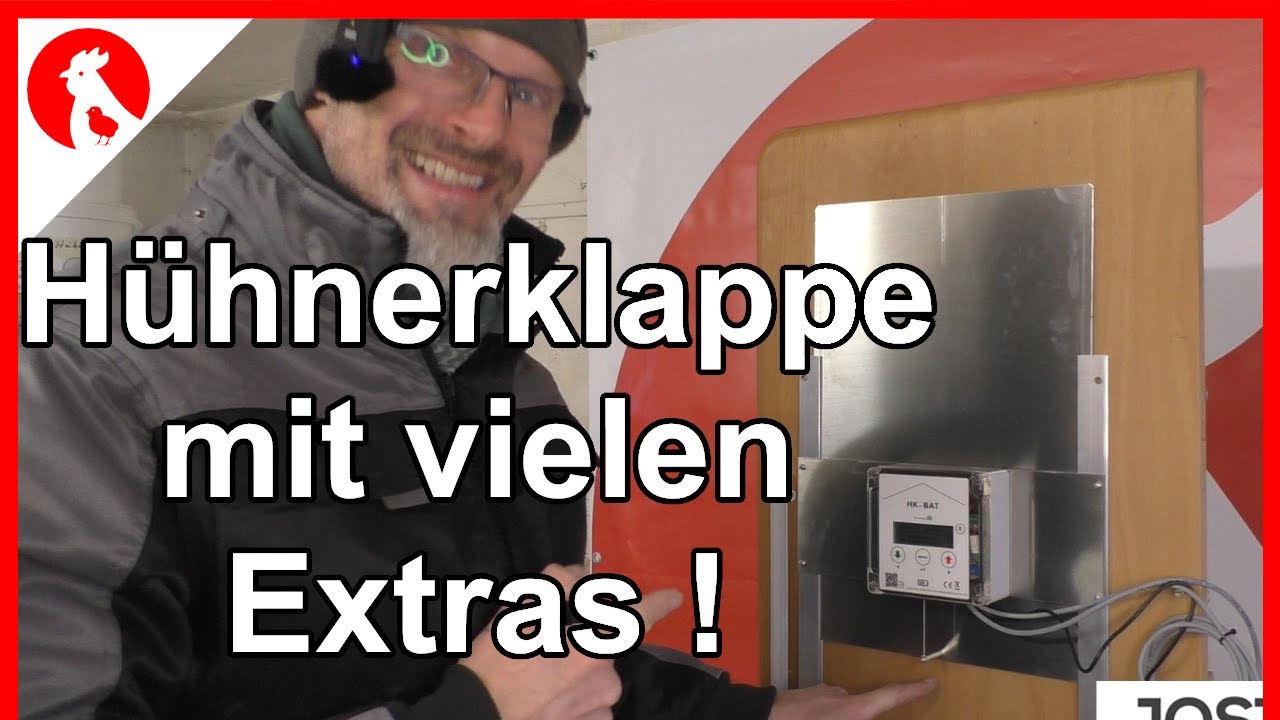 143 HK-Bat automatische Hühnerklappe mit vielen Extras - JOSTechnik - Rahmengerät