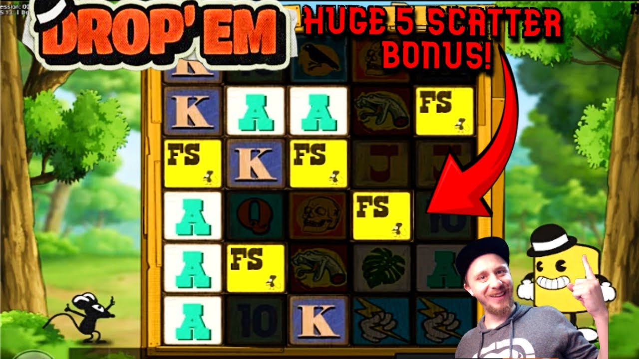 CRAZY HIDDEN EPIC 5 SCATTER BONUS!!!! On Hacksaw Slot Machine DROP'EM! *INSANE BONUS*