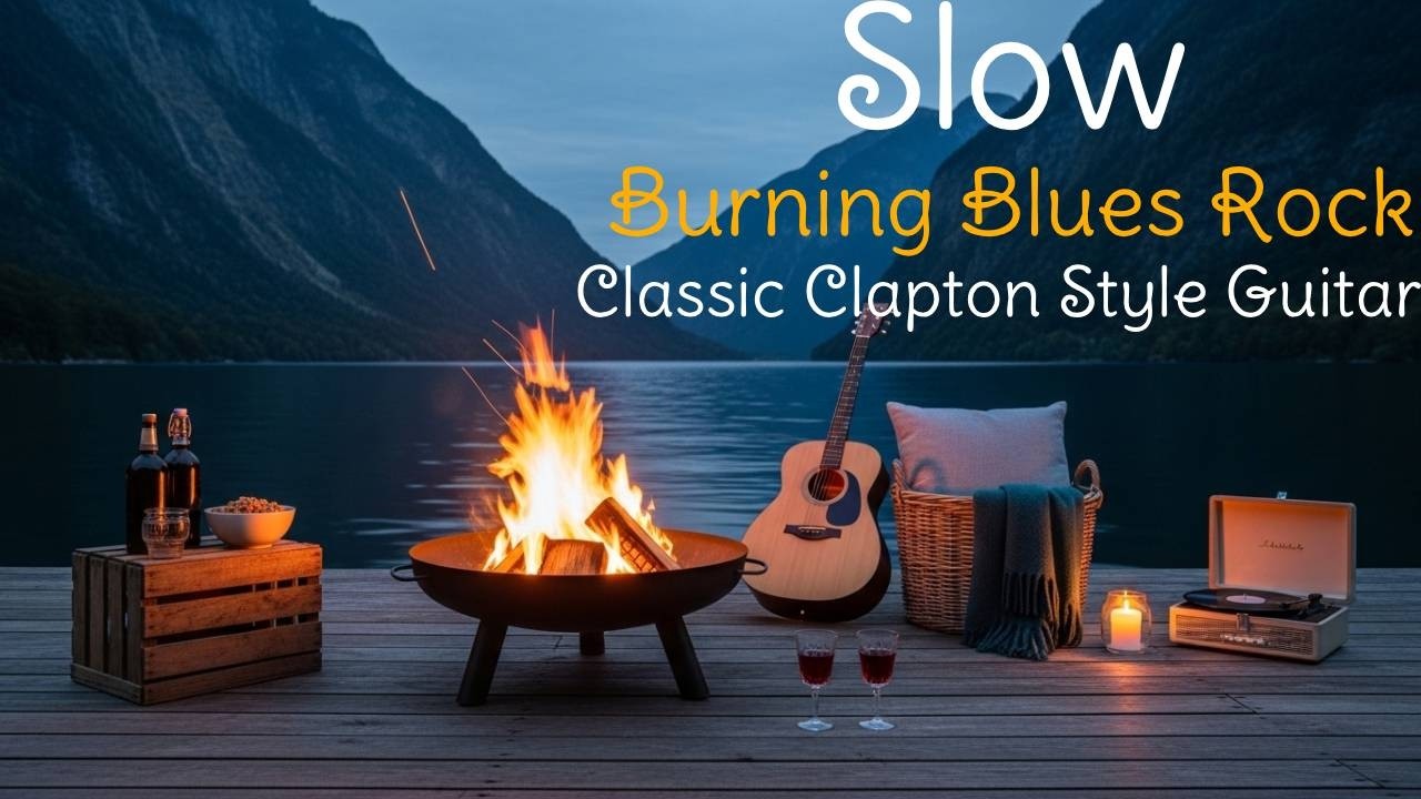 Slow Burning Blues Rock – Classic Clapton Style Guitar for Relaxation