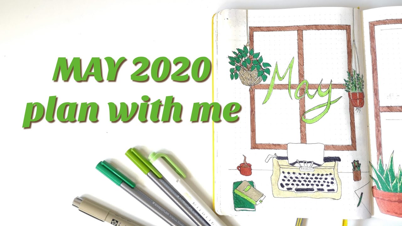 May 2020 Bullet Journal Set Up -Spring Study Theme