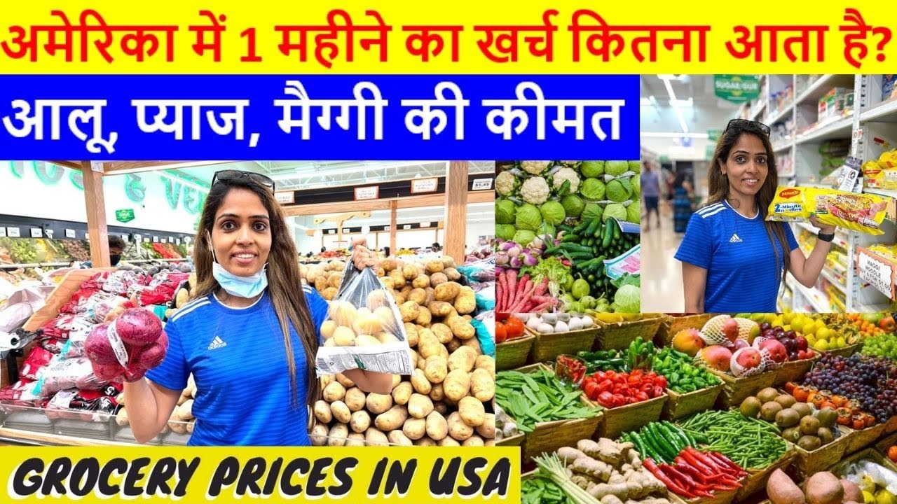 Monthly Indian Grocery Cost In America | अमेरिका में एक महीने का राशन? | Cost of living in USA Hindi