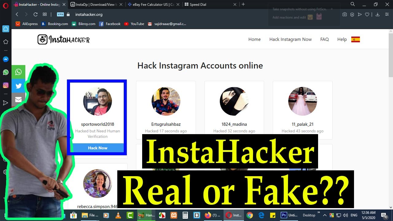 instaHacker &mdash; Еще один мошенник &mdash; Настоящий или поддельный??? &mdash; Обзор 2020 года (только в образов...