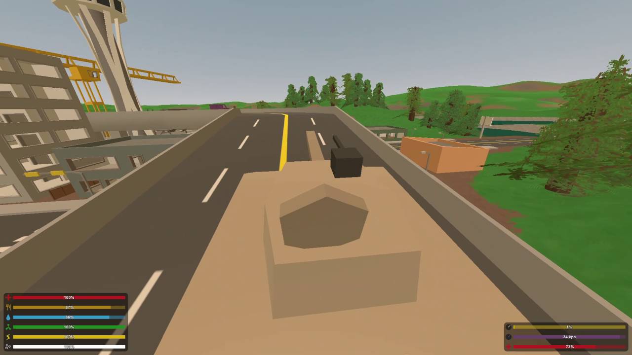 Unturned Short Clip - Driving a Desert Tank - Washington