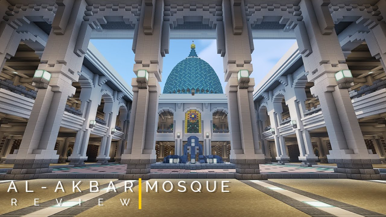 Minecraft // Showcase : Ngereview build sendiri, MASJID BESAR SURABAYA ✔
