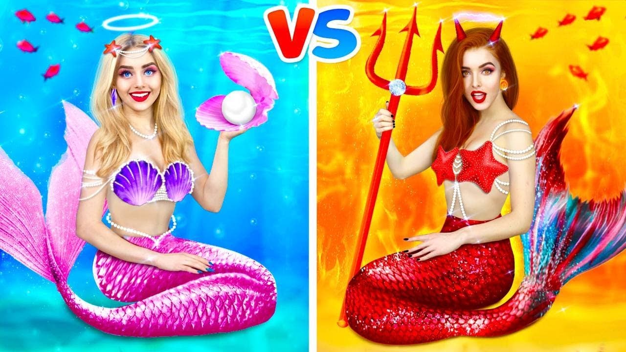 GOOD Mermaid vs BAD Mermaid | 8 Awkward Situations by RATATA BOOM