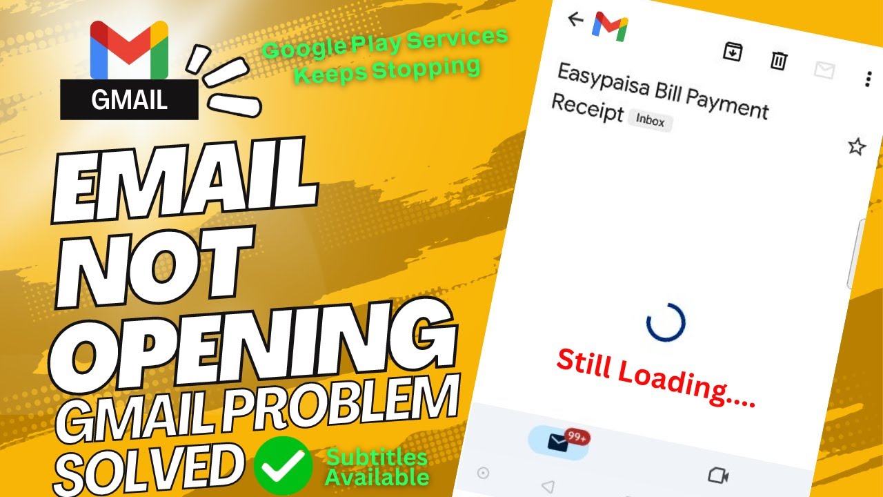 Email not opening in android gmail app | eMail open nahi ho raha hai | Google play services problem