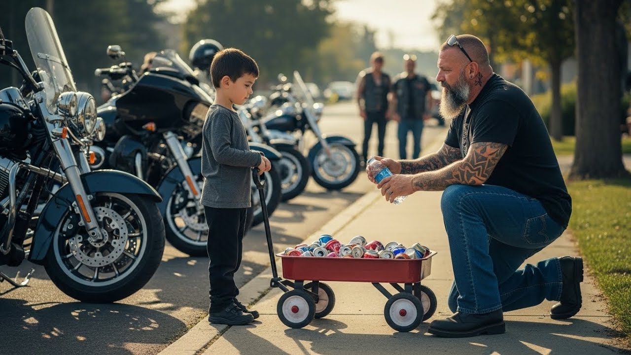 "He Collects Cans to Feed His Mom" | 10-Year-Old's Hustle Brings Bikers Bearing Groceries