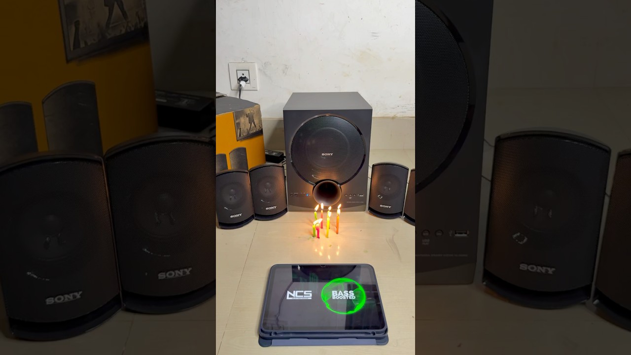 SONY SA-D40 M2 REAL CANDLELIGHT BASS TEST 🔊🕯🕯🎧🫨😱🔥 #shortsfeed #bassboosted #dj #speaker #hometheater