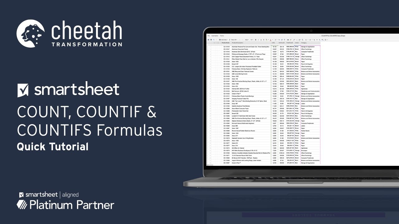 Smartsheet COUNT, COUNTIF & COUNTIFS Formulas [QUICK TIPS]