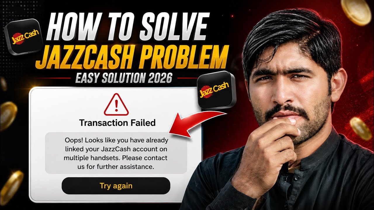 Transaction failed,Oops looks like you have already linked your jazzcash account on multipe handsets