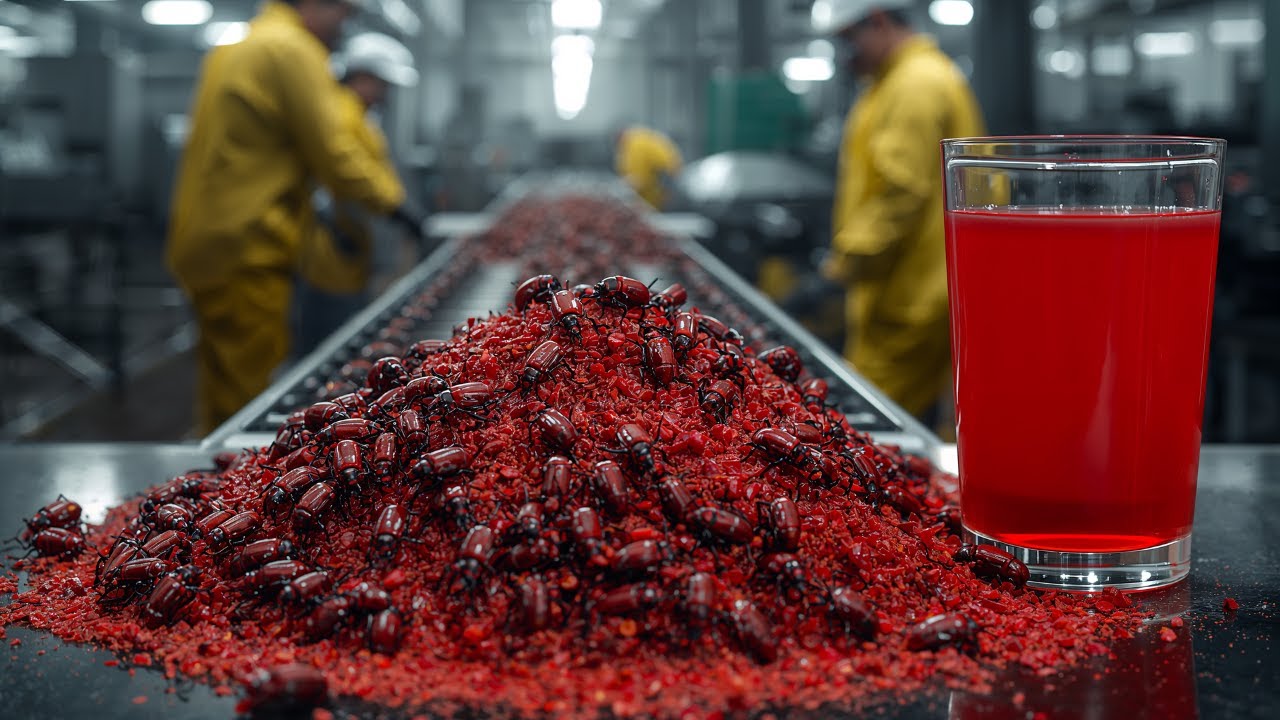 Inside Factory: How Thousands of Red Beetles Are Crushed Down to Make Food Coloring