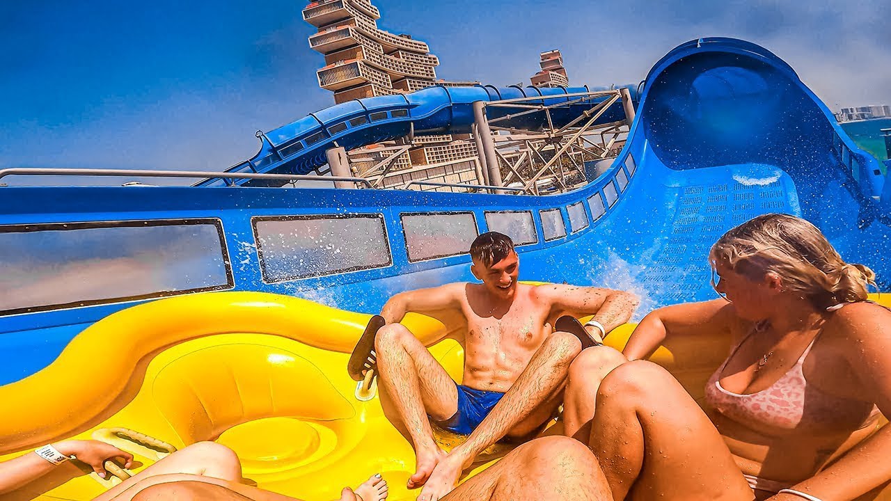 World's LONGEST Family Water Coaster at Aquaventure Waterpark [450m]