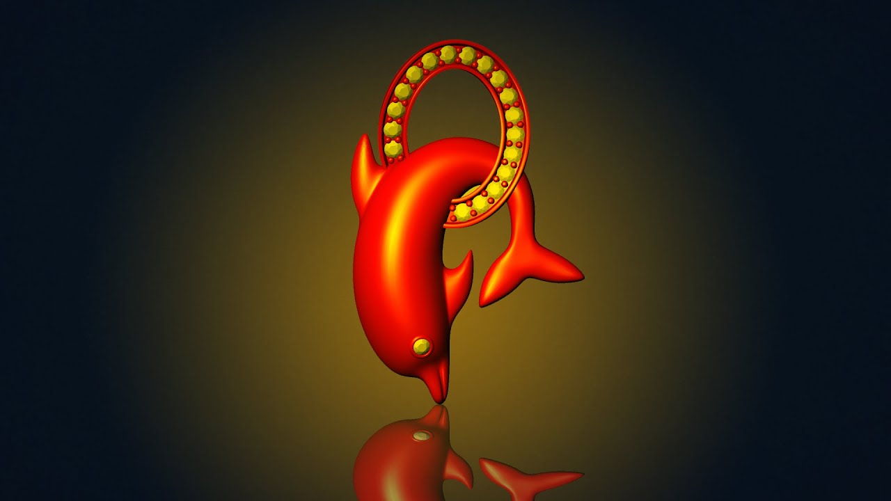 3D Model Of a Dolphin Pendant | Matrix 9 Clayoo Tutorial | Cad Design