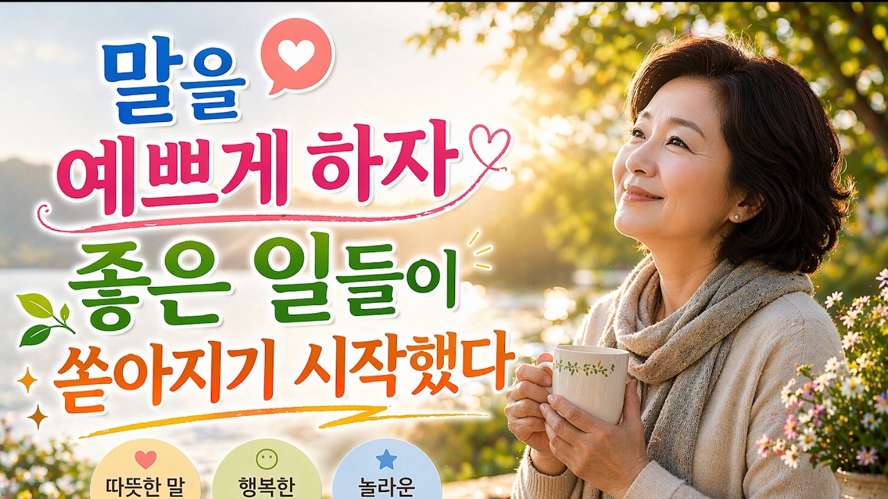 말이 꽃이 될 때 인생이 피어난다, 예쁘게 말했을 뿐인데, 좋은 일들이 쏟아지기 시작했다, 책읽어주는여자 오디오북 책추천 korean audiobook