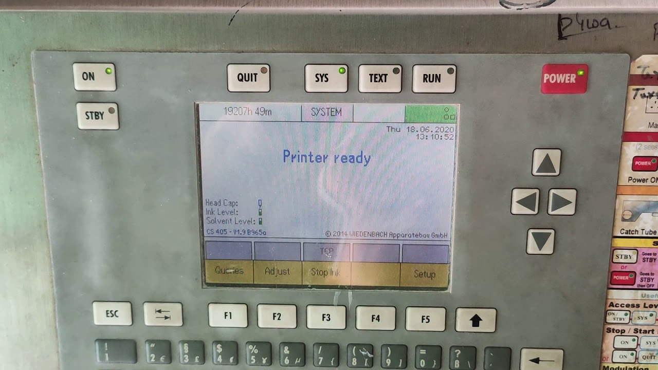 Wiedenbach CS 405 Parameter After  Repair
