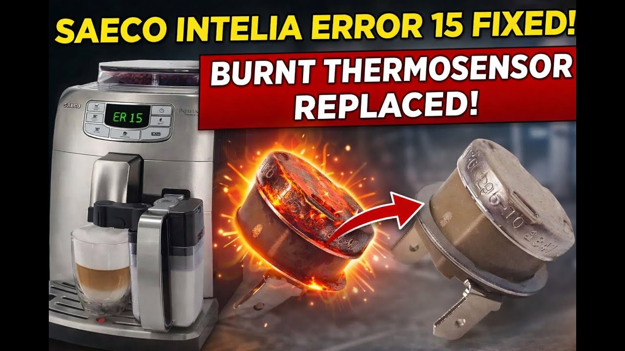 Saeco Intelia Error Code 15 &ndash; Burnt Thermosensor Found & Fixed | Full Disassembly Repair