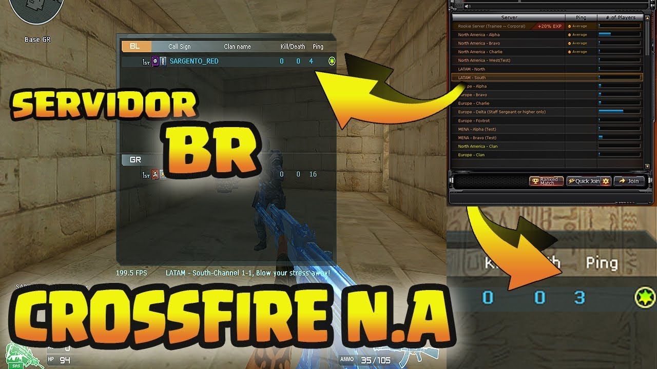 JA TEM SERVIDOR BRASILEIRO no CROSSFIRE N.A - PING 4  INACREDITÁVEL