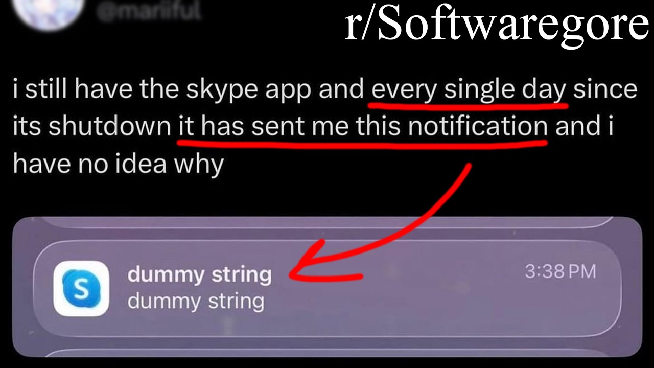 r/Softwaregore | фиктивная строка