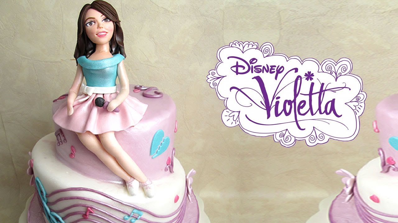 Violetta in pasta di zucchero per torta - Fondant Violetta Disney Cake Topper