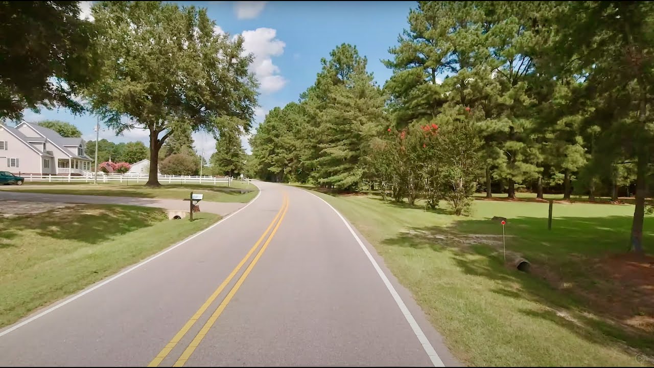 Countryside Drive Leading to Wendell, North Carolina | Driving Sounds for Sleep and Study