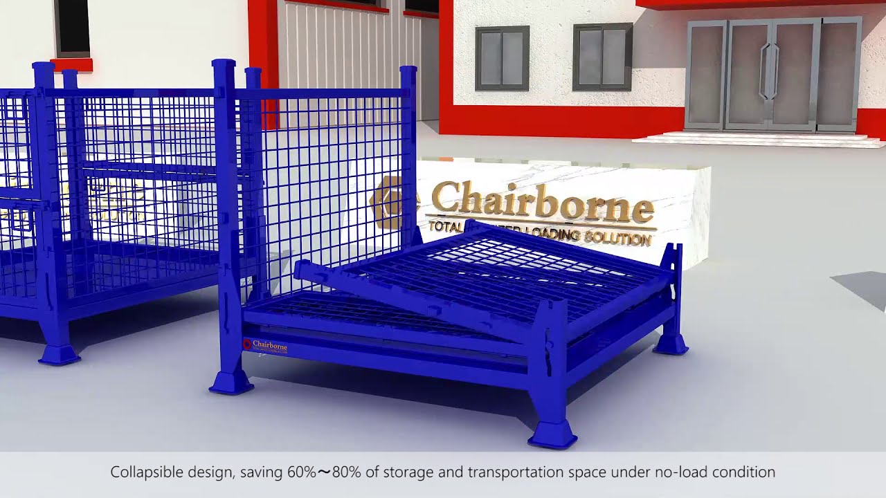 wire mesh pallet、stillage cage、steel stillage