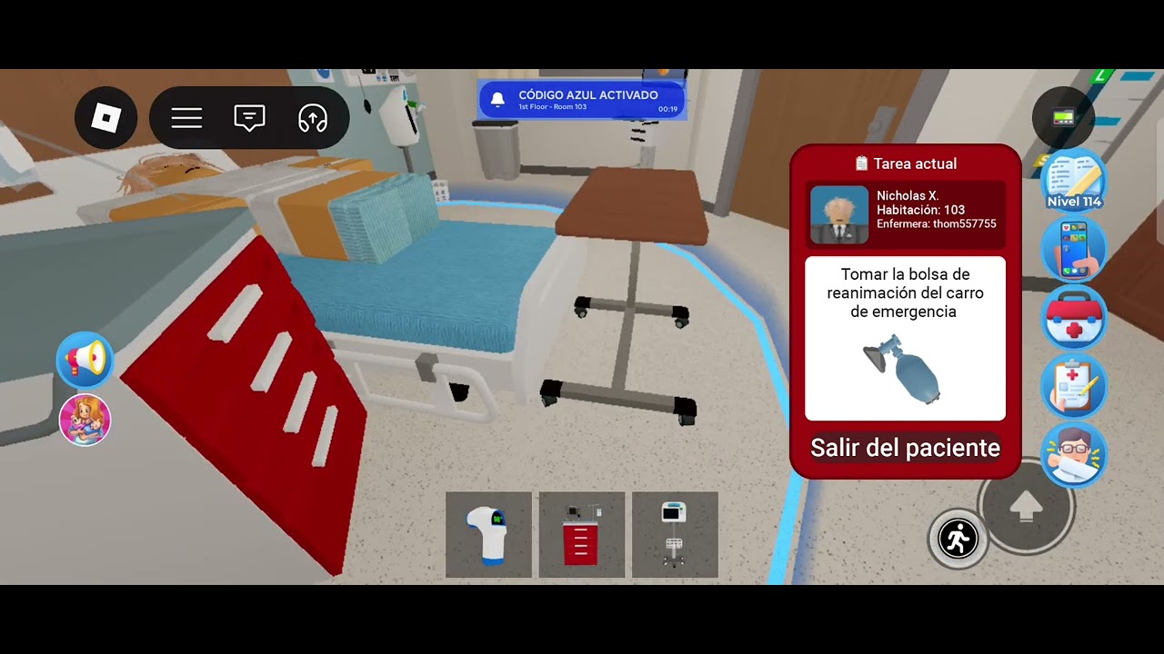 Jugando Maple Hospital+Código Azul