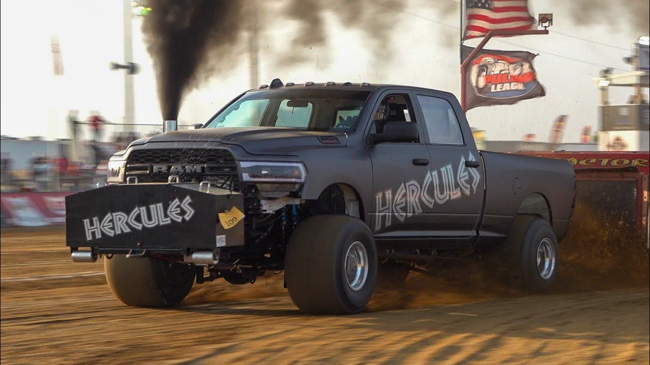 Pro Stock Diesel Truck Pulling Action Scheid Diesel Extravaganza 2024 saturday Pro Pulling League.
