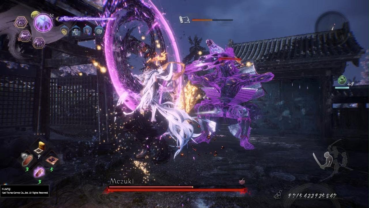 Nioh 2 Yokai Shift Build vs. Purple Zukis