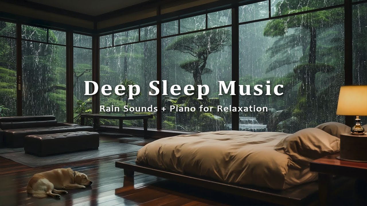 Deep Sleep with Warm Bedroom Ambience on a Rainy Day | Stress Relief, Anxiety Reduction, Meditation