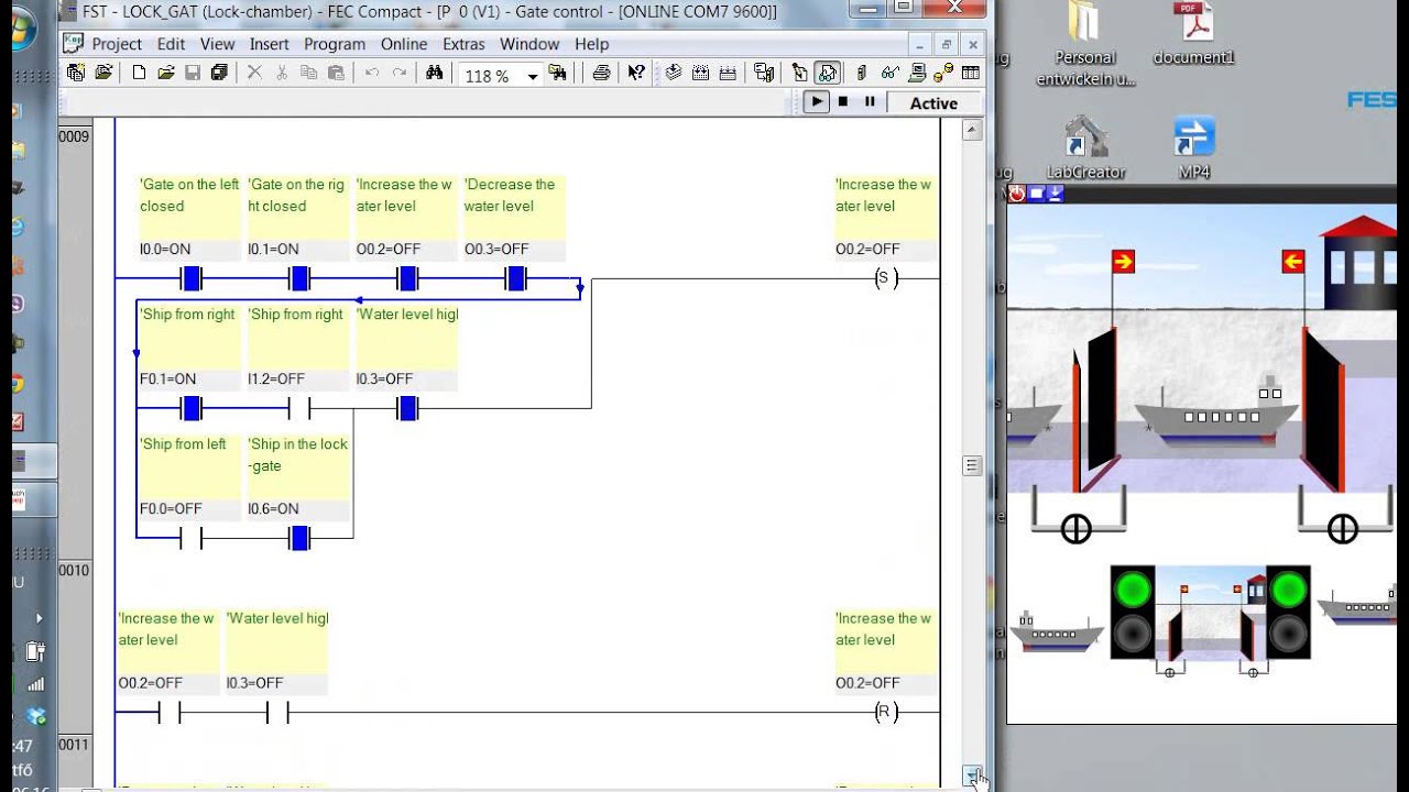 PLC program (EasyVeep) - Lock chamber control
