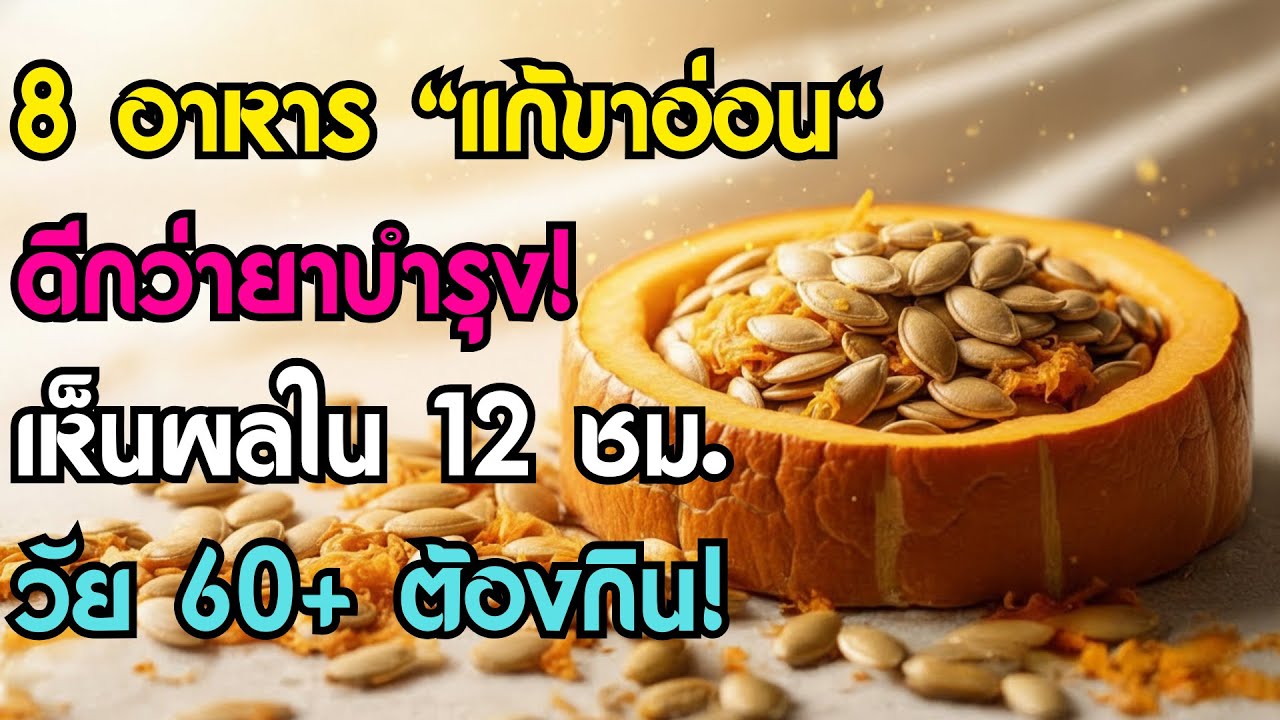8 สุดยอดอาหารฟื้นฟูกล้ามเนื้อขา! แค่กิน 'สิ่งนี้' ภายใน 12 ชั่วโมง ขากลับมาแข็งแรงเหมือนวัยหนุ่มสาว!