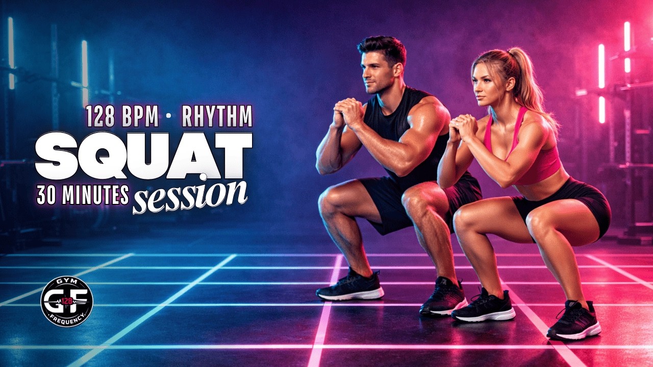 30-Min 3,800 Step Squat Session | 128 BPM Core Build Flow