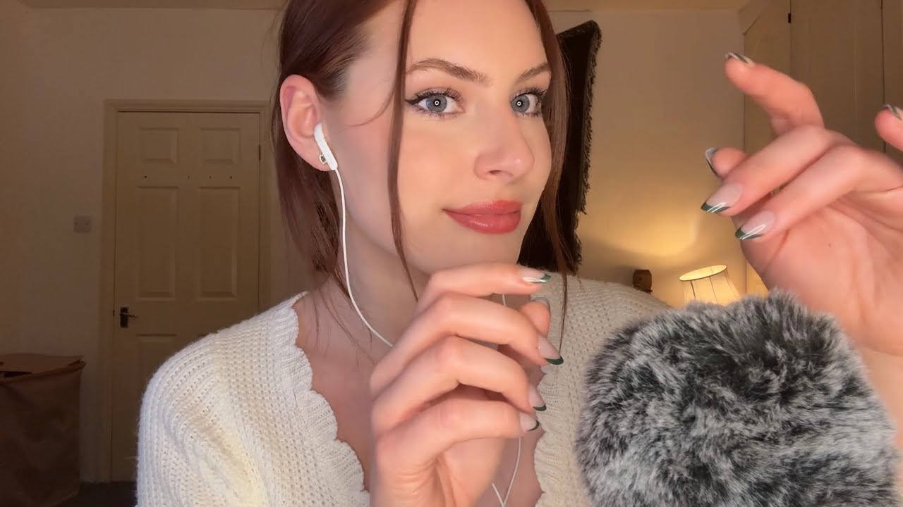ASMR BRAIN MASSAGE 💆🏼‍♀️ Bare Mic Scratching, Foam Cover, Fluffy Cover, Close Whispers 🌙😴