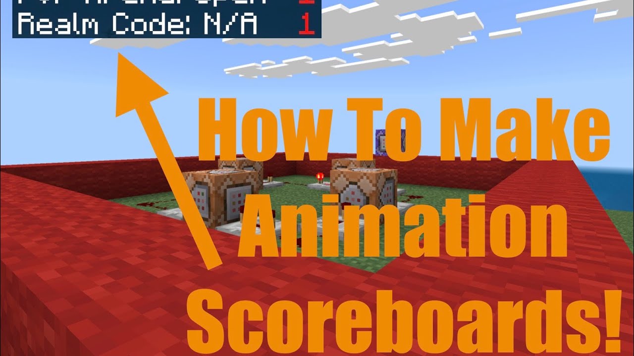 Как сделать анимированное табло в Minecraft Bedrock.