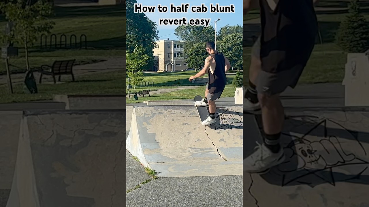 Tutorial on how to half cab blunt on a ramp/ spine! #shorts #fyp #howto