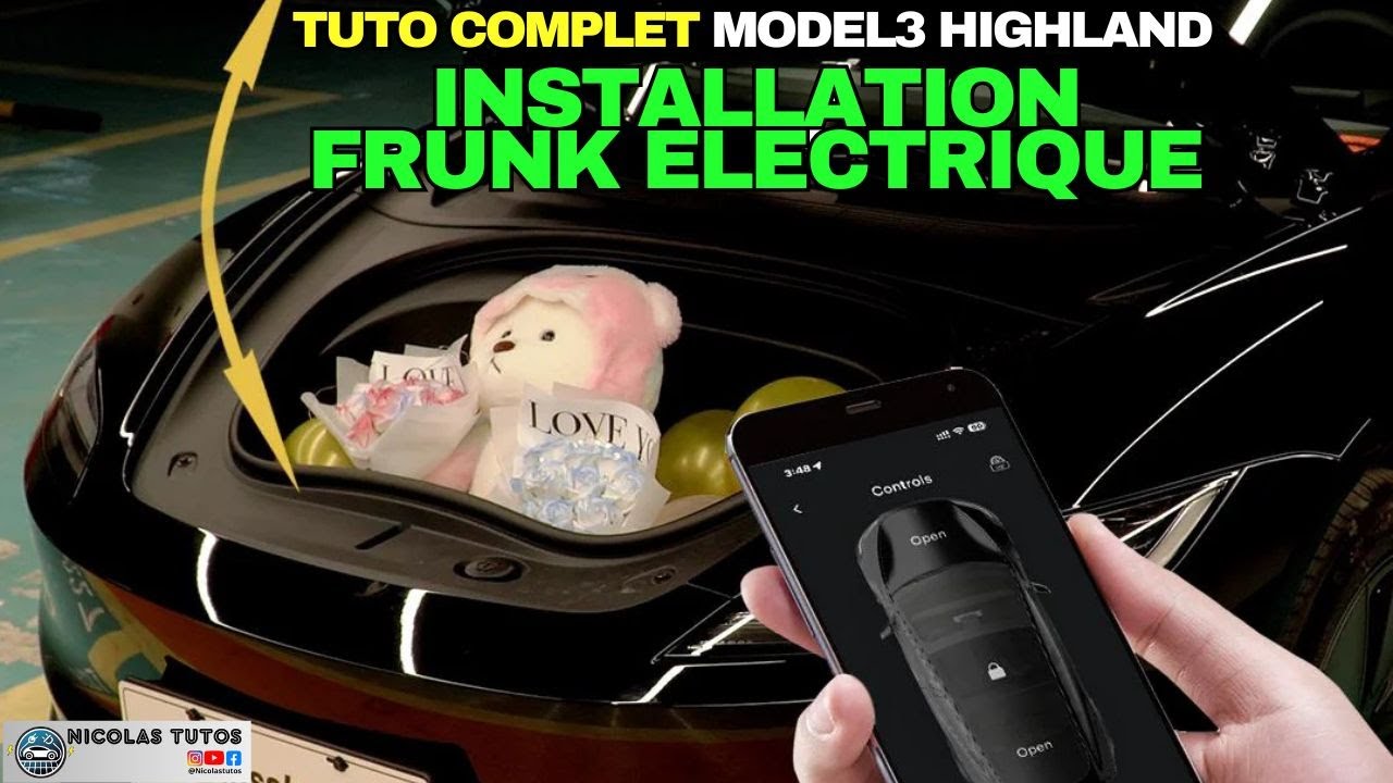 Facilite ton quotidien : Installation du frunk électrique Hansshow sur Tesla Model 3 Highland !