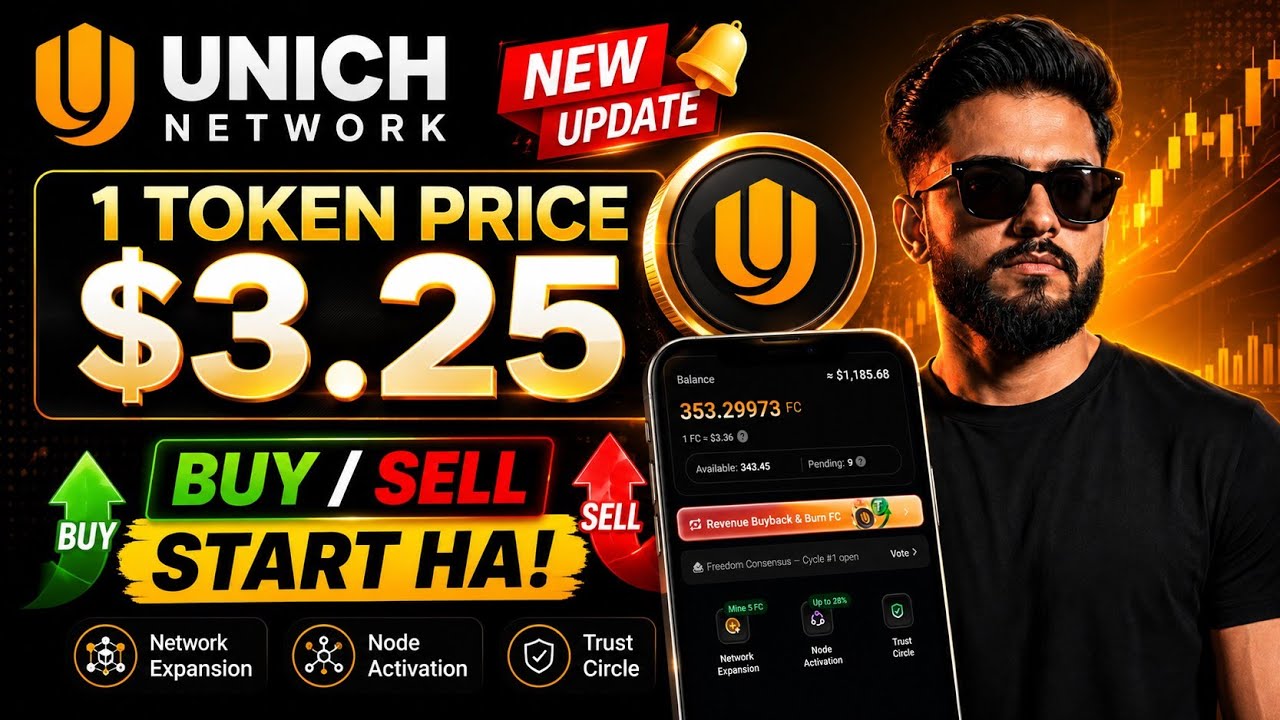 UNICH Network New Update 🔥 1 Token Price $3.25 | Buy & Sell Started? Full Details