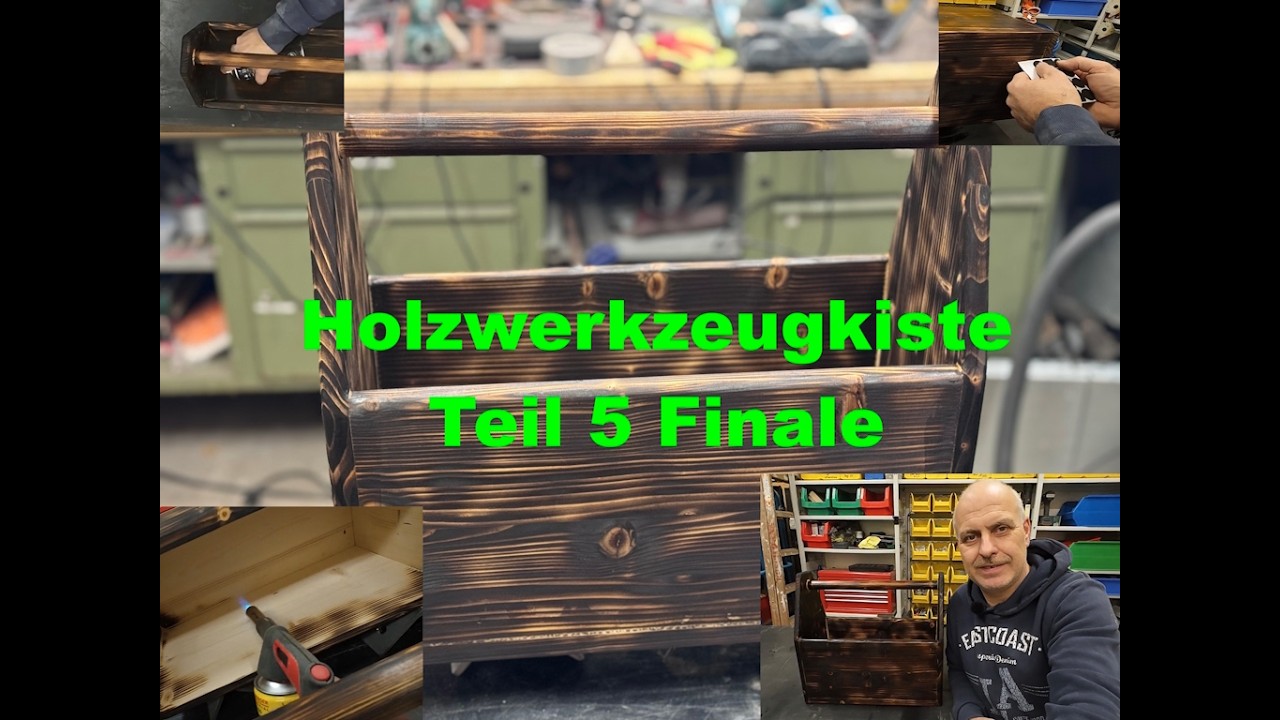 Holzwerkzeugkiste – Teil 5 – Finale 😃– Used‑Look, Klarlack & die letzten Katastrophen 😅🔧