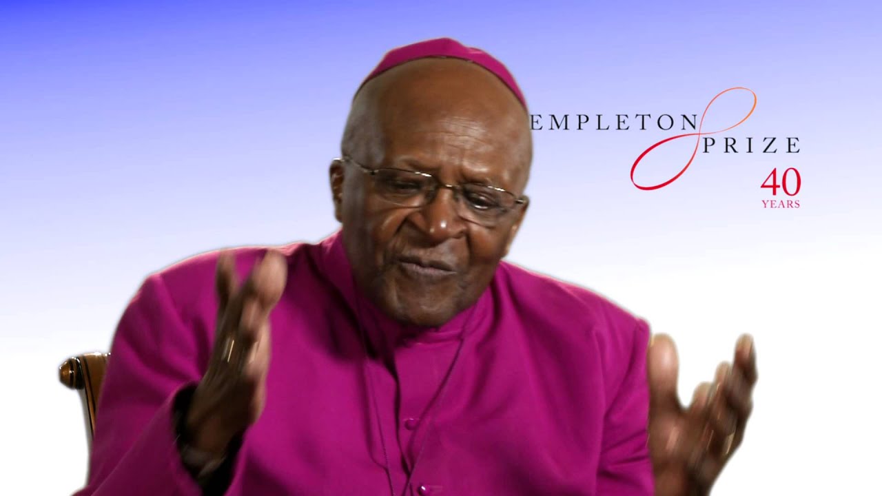 Our gratitude for God's love.  Desmond Tutu, Templeton Prize 2013