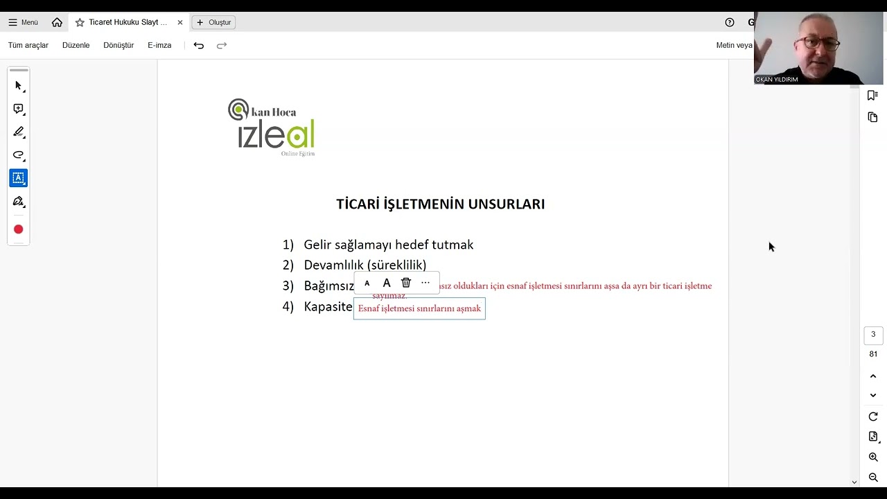 VİDEO 1: SGS TİCARET HUKUKU (Ticari İşletme-Şube)