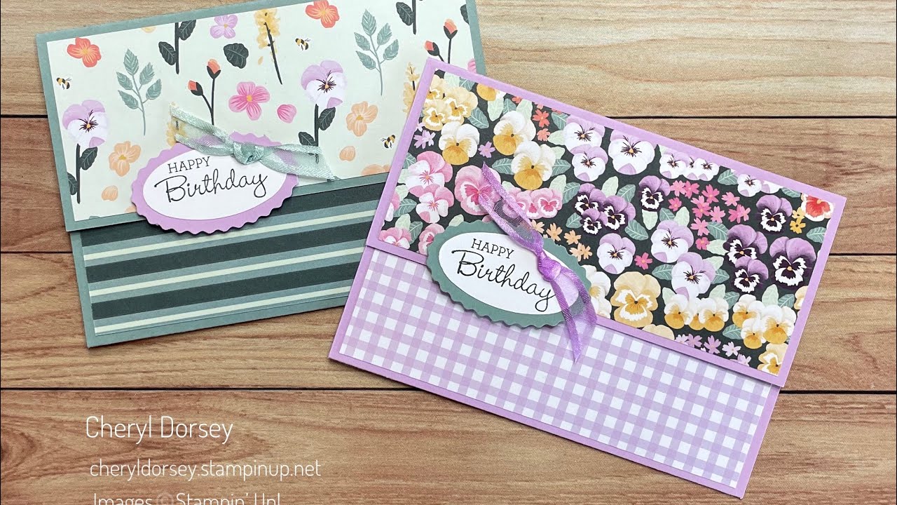 Stampin’ Up Pansy Patch Makes a Lovely Birthday Pocket Card