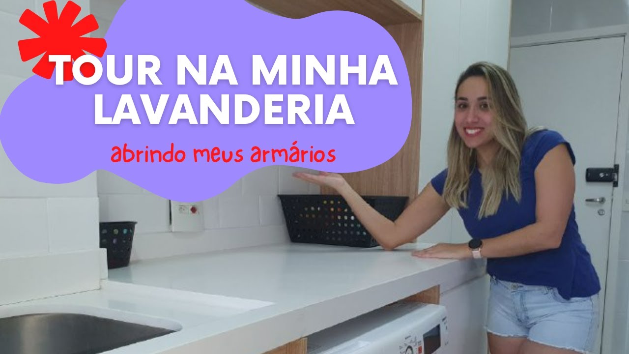 TOUR NA MINHA LAVANDERIA CLEAN DECORADA | MÁQUINA LAVA E SECA, ARMÁRIOS