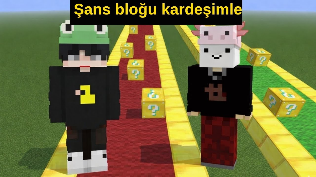 Minecraft şans bloğu kardeşimle 
